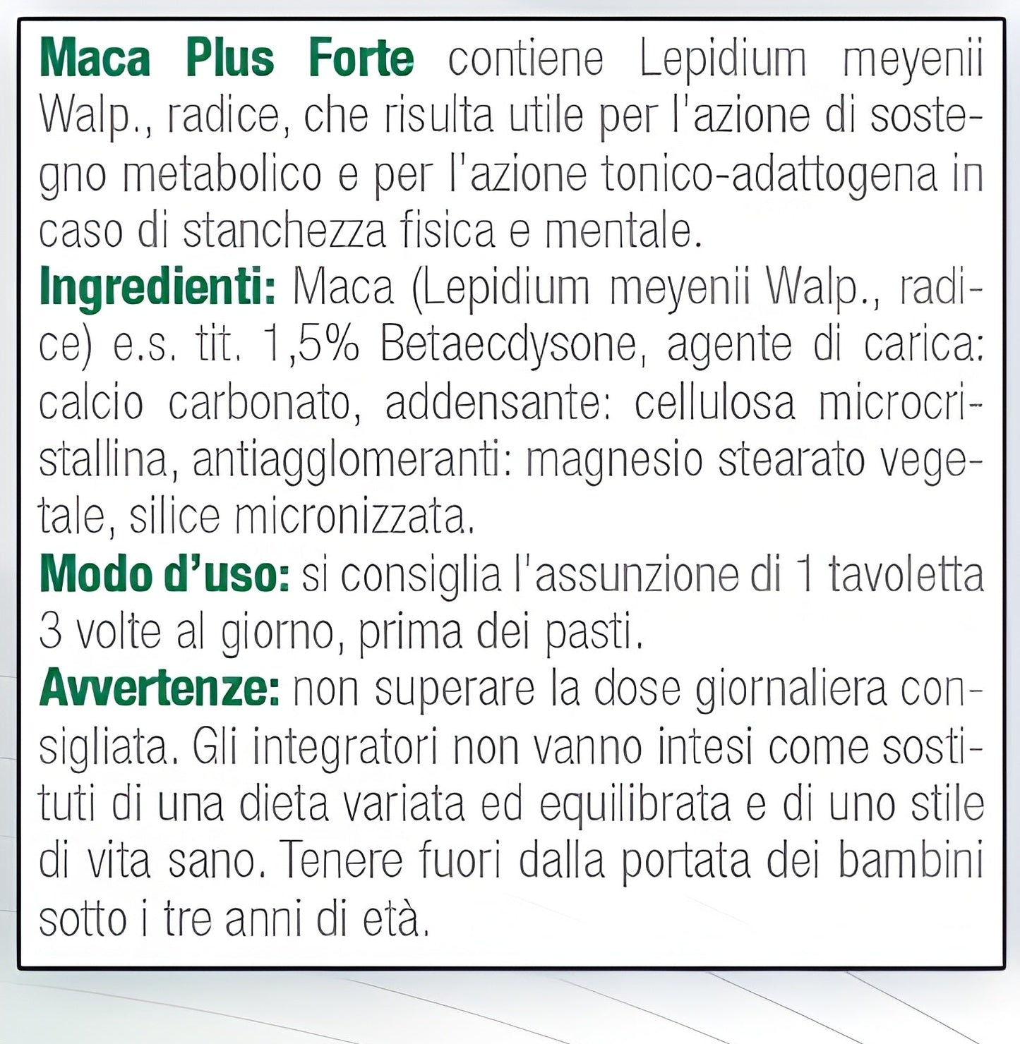 Bslabs Maca Plus Forte 1500 mg supplement bottle with 50 tablets, promoting energy, libido, and performance.