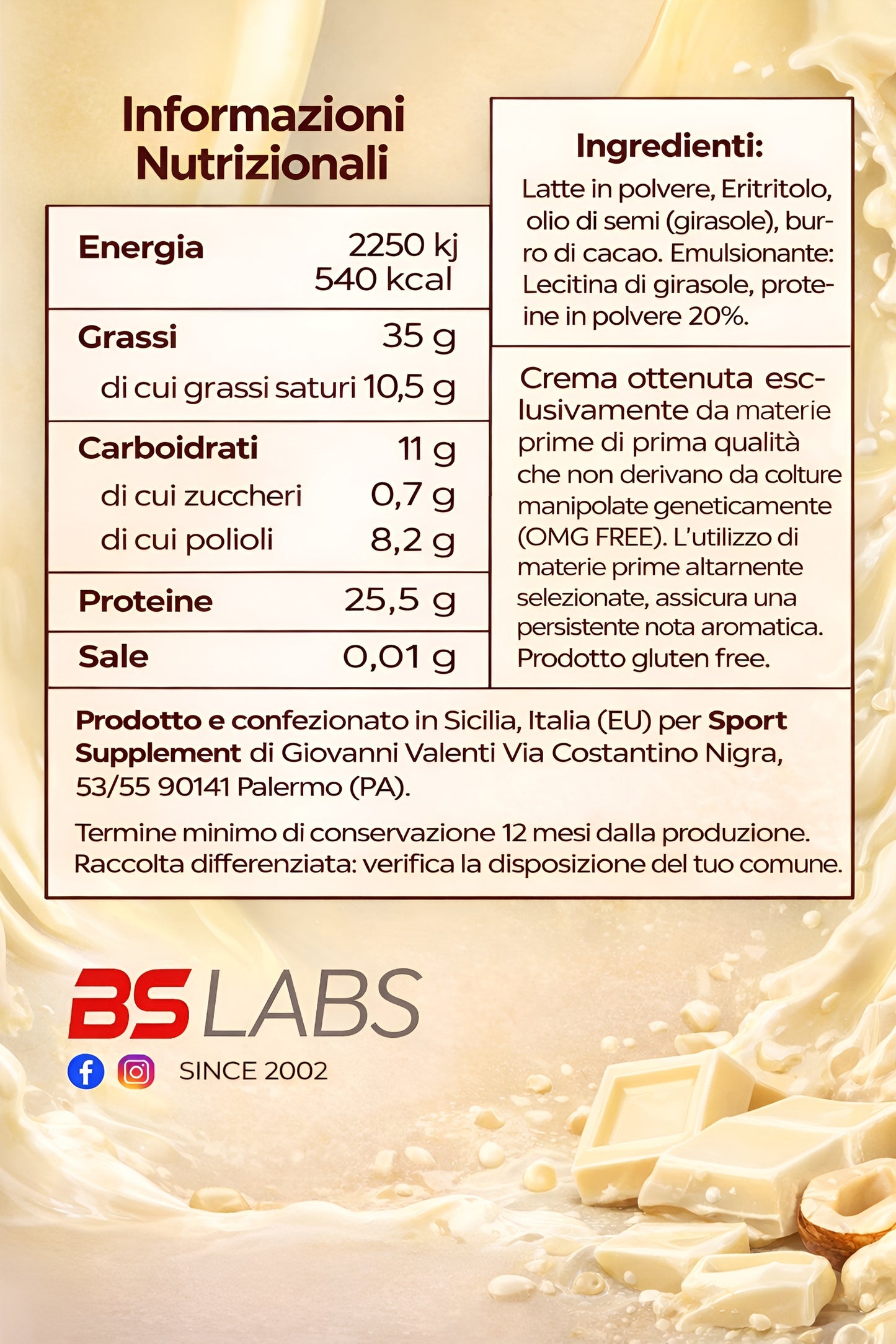 Creamy BSLABS high protein spread with low sugar, perfect for snacks and breakfast, showcased in a jar with a smooth texture.