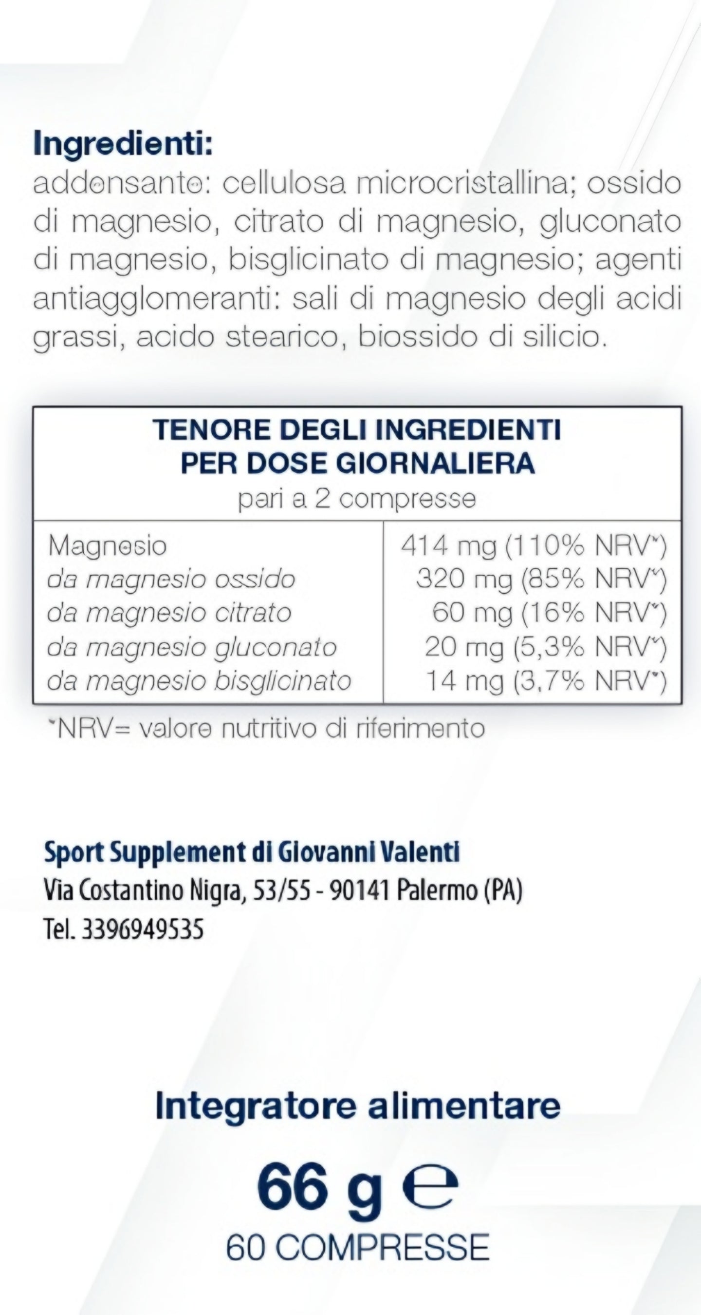 Bslabs Magnesio Advance Complex supplement with 60 tablets, supports muscle, nervous system, and energy levels.