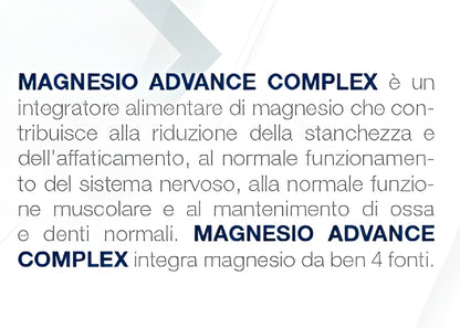 Bslabs Magnesio Advance Complex 60 tablets supplement for fatigue, muscles, and nervous system support.