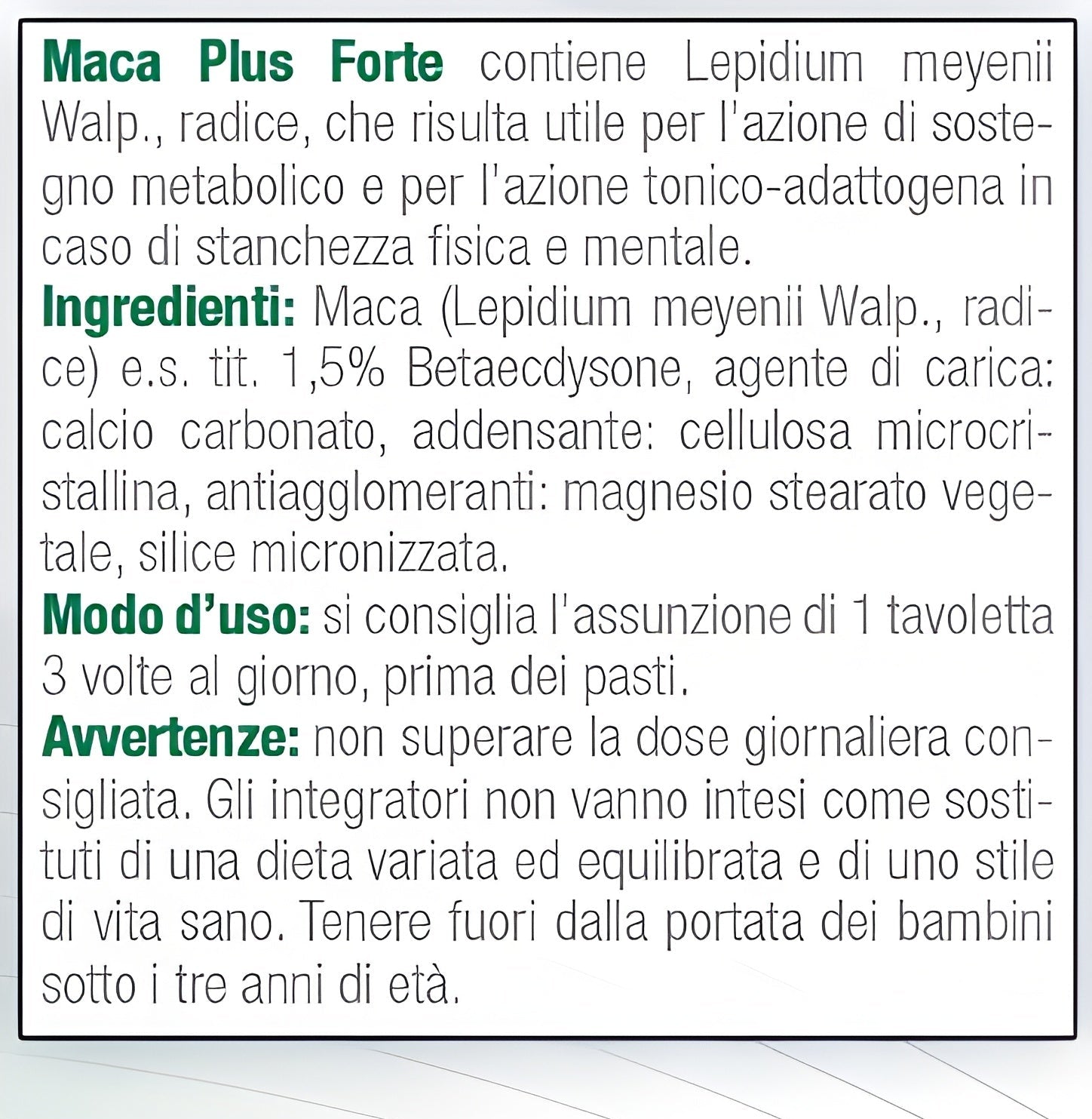 Bslabs Maca Plus Forte 1500 mg supplement bottle with 50 tablets, promoting energy, libido, and performance.