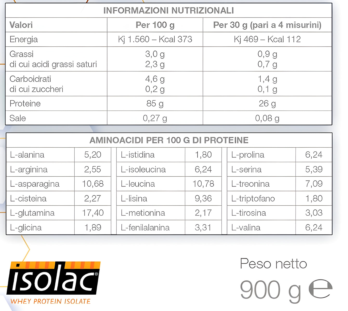 Bslabs ISO Whey Protein Isolate 900g container with label, featuring BCAA and Glutamine supplement information.