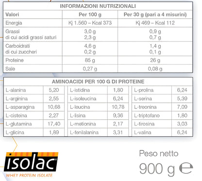 Bslabs ISO Whey Protein Isolate 900g container with label, featuring BCAA and Glutamine supplement information.