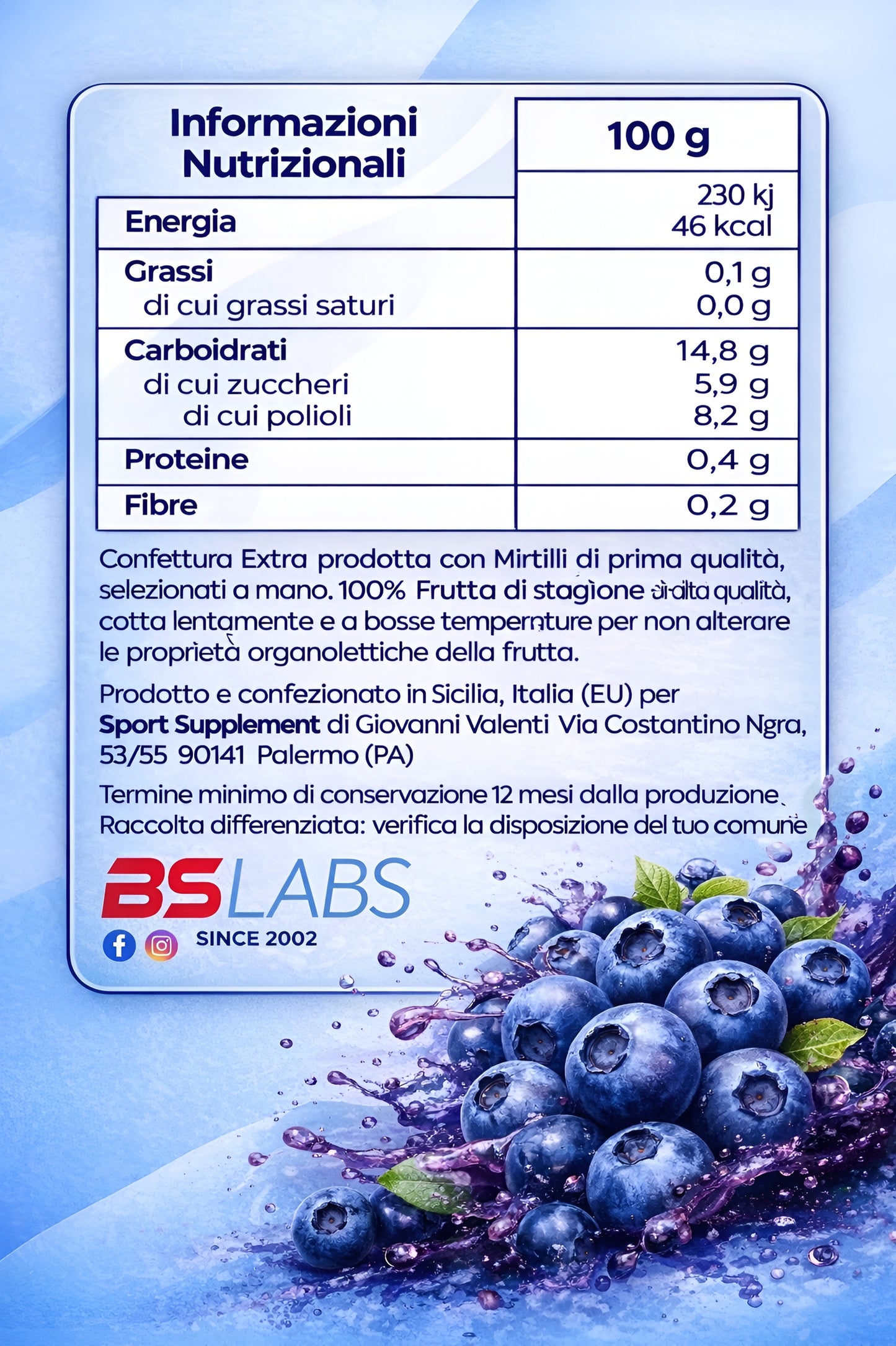 Low sugar diet jam from BSLABS, extra fruit confit with no added sugars, shown in a jar with fresh fruit.