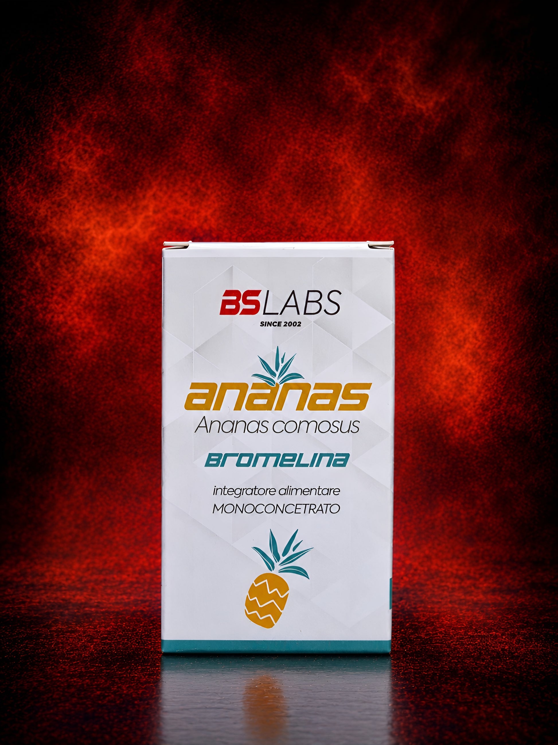 Bslabs Bromelina Ananas 250 GDU/g natural digestive enzyme capsules, 50-pack, for digestion and natural detox.