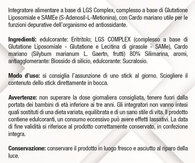 Bslabs Glutatione Liposomiale + SAMe supplement sticks, antioxidant, detox, and liver health support, displayed in the image.